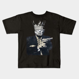 Donald Trump: King Trump on a Dark Background Kids T-Shirt